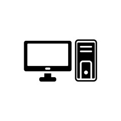 personal computer icon logo illustration design