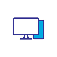 personal computer icon logo illustration design
