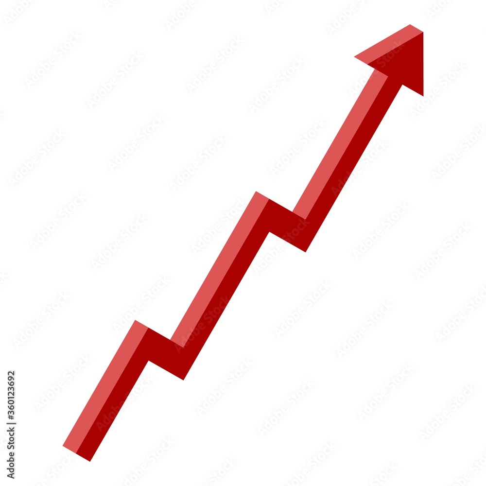 Aufkleber office manager grow chart icon. isometric of office manager grow chart vector icon for web design is