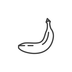Fresh banana line icon. linear style sign for mobile concept and web design. Banana fruit outline vector icon. Symbol, logo illustration. Vector graphics