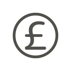 Pound currency sign vector icon