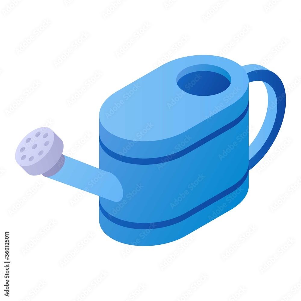 Poster watering can icon. isometric of watering can vector icon for web design isolated on white background