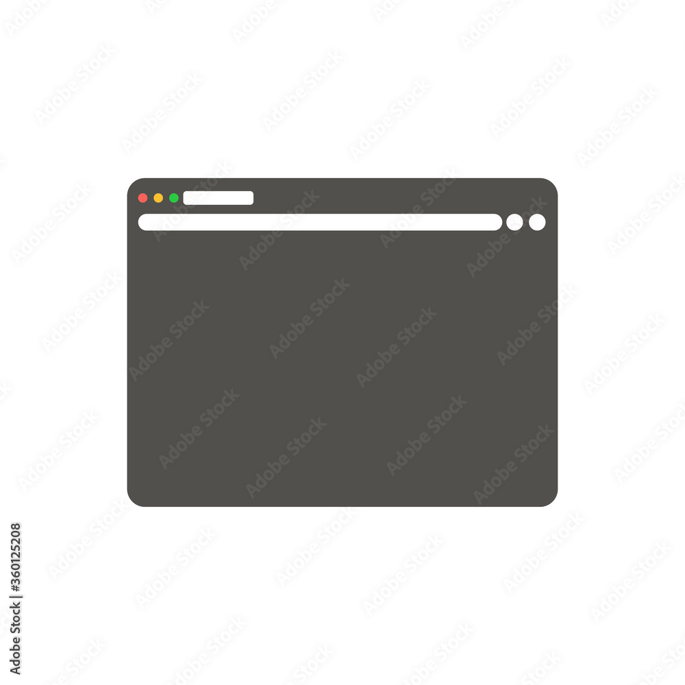 Poster web browser frame. web page symbol modern simple vector icon for website or mobile app
