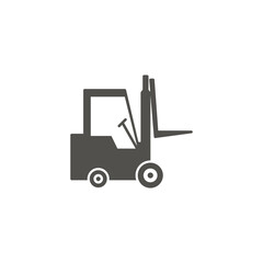 Forklift truck icon. Vector Illustration