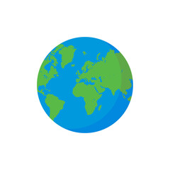 Planet Earth Icon. Vector Illustration