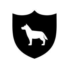 Vector Dog or Pet Protection or Shield Illustration