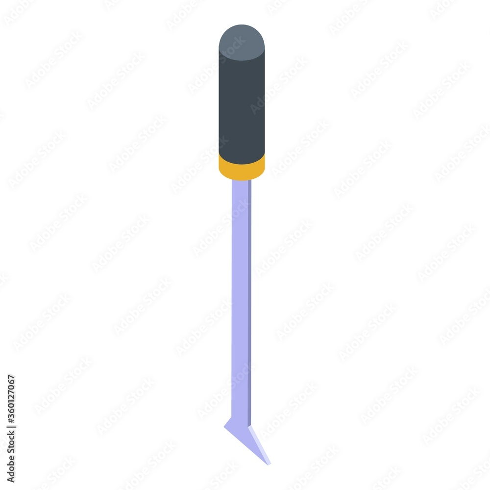 Poster chisel icon. isometric of chisel vector icon for web design isolated on white background