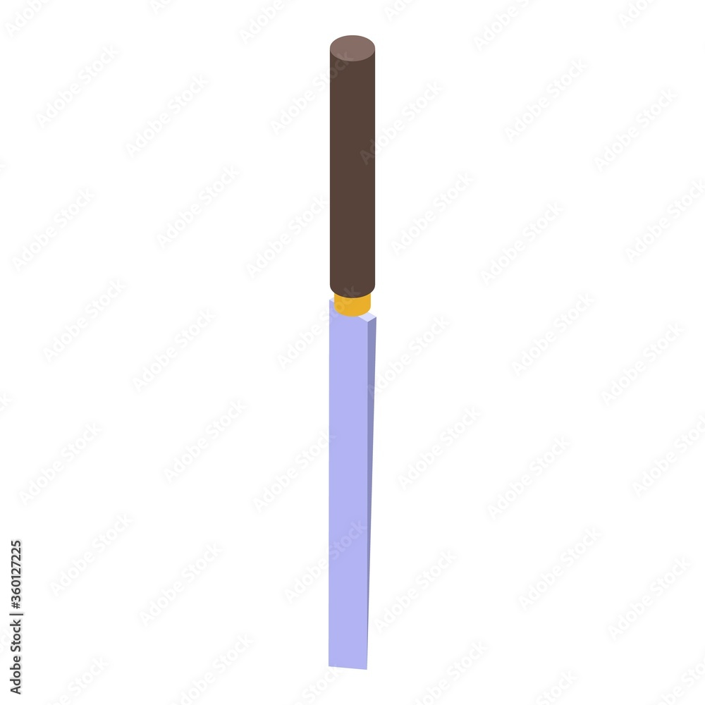 Poster handle chisel icon. isometric of handle chisel vector icon for web design isolated on white backgrou
