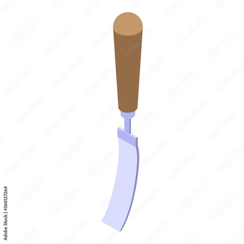 Poster Hand chisel icon. Isometric of hand chisel vector icon for web design isolated on white background