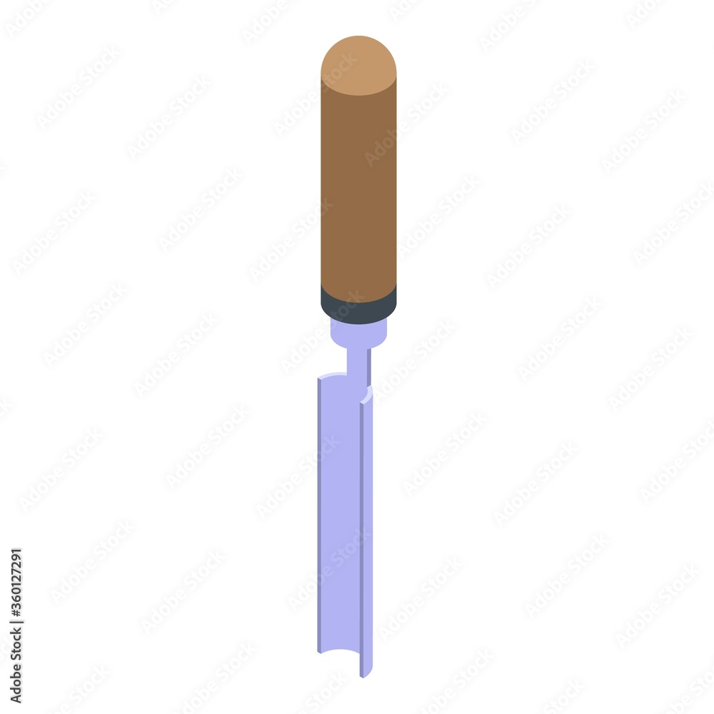 Poster industry chisel icon. isometric of industry chisel vector icon for web design isolated on white back