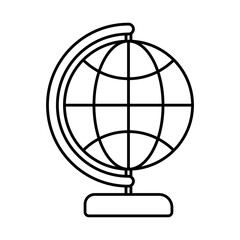 Global sphere line style icon vector design