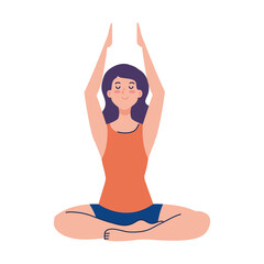woman meditating, concept for yoga, meditation, relax, healthy lifestyle