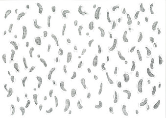 雨だれ模様少（白黒）