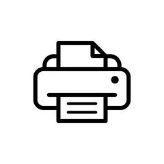 printer icon logo illustration design