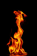 fire on black background