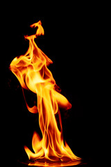 Fototapeta premium fire on black background