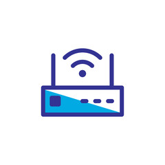 router icon logo illustration design
