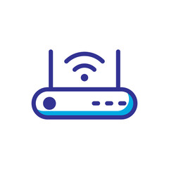 router icon logo illustration design