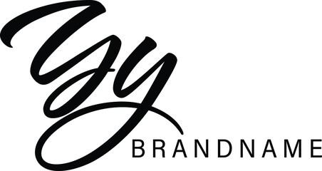 YY  Letter Initial Logo Design, Vector Template