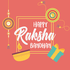 raksha bandhan, bracelets gift box and candle love brothers and sisters indian celebration