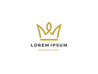 Creative Crown abstract Logo design vector template. Vintage Crown Logo Royal King Queen concept symbol Logotype concept icon.