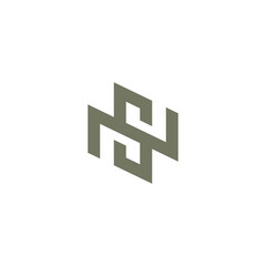 NS or SN. Monogram of Two letters A&N or N&S. Luxury, simple, minimal and elegant NS, SN logo design. Vector illustration template.