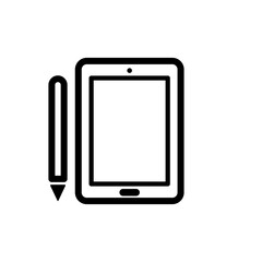 tablet icon logo illustration design