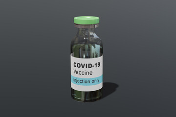 covid-19 vaccine concept 3d render