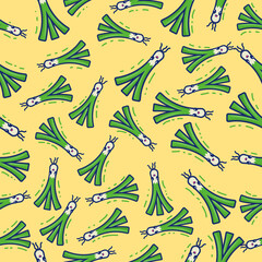 Pattern spring onion Seamless, cute spring onion background, for banner wall wallpaper pattern can be editable eps file, etc