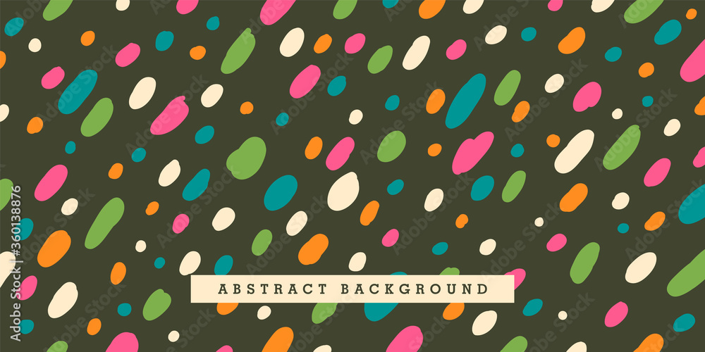 Poster hand drawn pattern design in simple style. vector illustration.