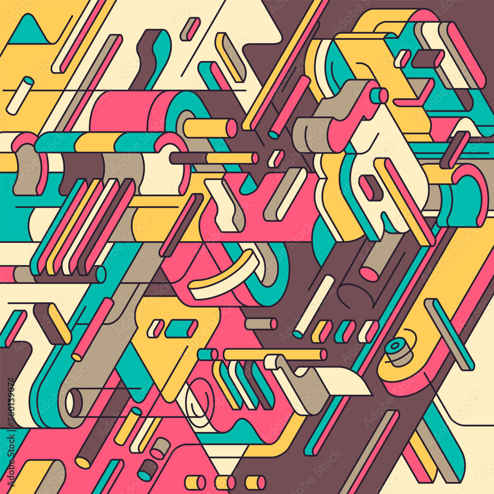 Poster abstract pattern in color. vector illustration.