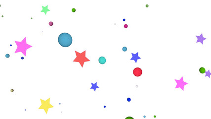 colorful confetti on white background