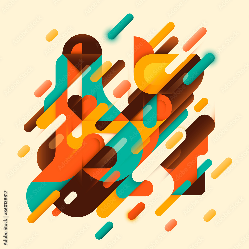 Poster retro background in abstract style. vector illustration.