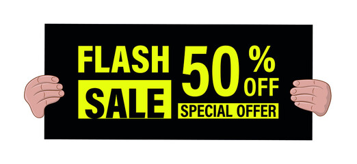  Black board with the inscription BLACK FRIDAY. SALE. Vector illustration.