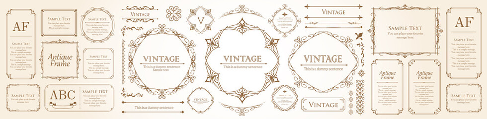 植物モチーフのフレームセット	