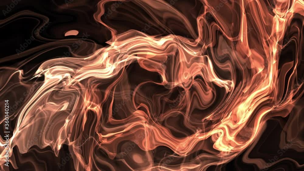 Poster abstract seamless loop golden power energy wavy smooth texture background. concept flow glowing ener
