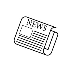 Vector Newspaper Icon. Flat illustration. eps 10