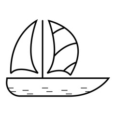 Sailboat icon vector illustration photo