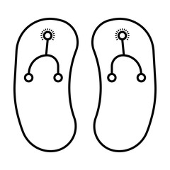 flip flops icon, sandal vector icon