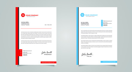 Abstract Letterhead Design Modern Business Letterhead Design Template	