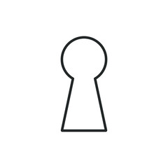 Keyhole icon shape. Safety lock logo symbol sign. Vector illustration image. Isolated on white background.