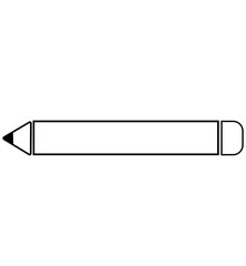 pencil outline icon on white background. pencil sign.