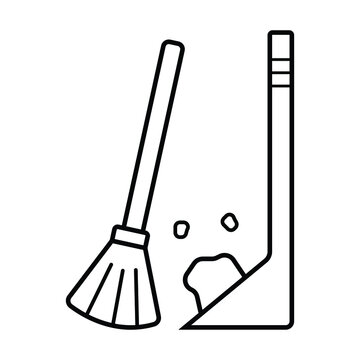 Garbage Picker With Mop Icon