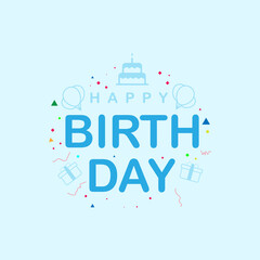 Beautiful Happy Birthday greeting card .