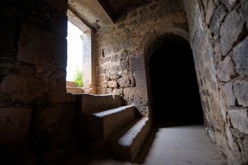 dark old stone in building