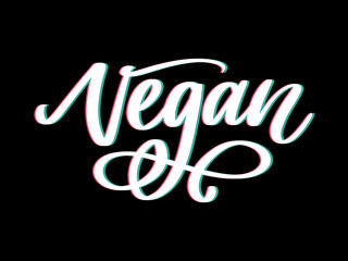 Vector illustration, food design. Handwritten lettering for restaurant, cafe menu. Vector elements for labels, logos, badges, stickers or icons. Calligraphic and typographic collection. Vegan menu