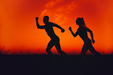 family does morning runs for a healthy lifestyle