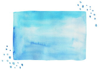 Blue color abstract watercolor background.