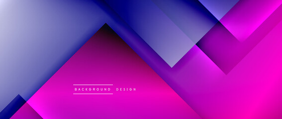 Square shapes composition, fluid gradient geometric abstract background. 3D shadow effects, modern design template