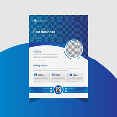 Flyer design for business, Corporate flyer design in blue color for business purpose,